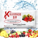 Krampade 2.0 2K: 50 mg Magnesio + 2000 mg Potassium Cramp Relief Electrolyte Drink Powder: Faster Recovery, Slower Fatigue, Optimized Hydration | 20 Single-Serving Packets (Fruit Punch)