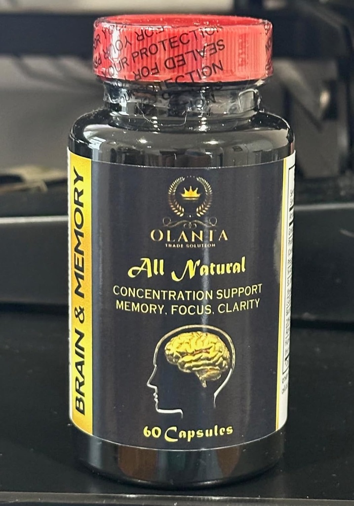 Integratori di supporto per il cervello e la memoria - Supplemento per il supporto all'energia, supporto alla messa a fuoco e il supplemento di memoria per il cervello, supporto Clarity Boost Concentrazione - 1 bottiglia 60 capsule