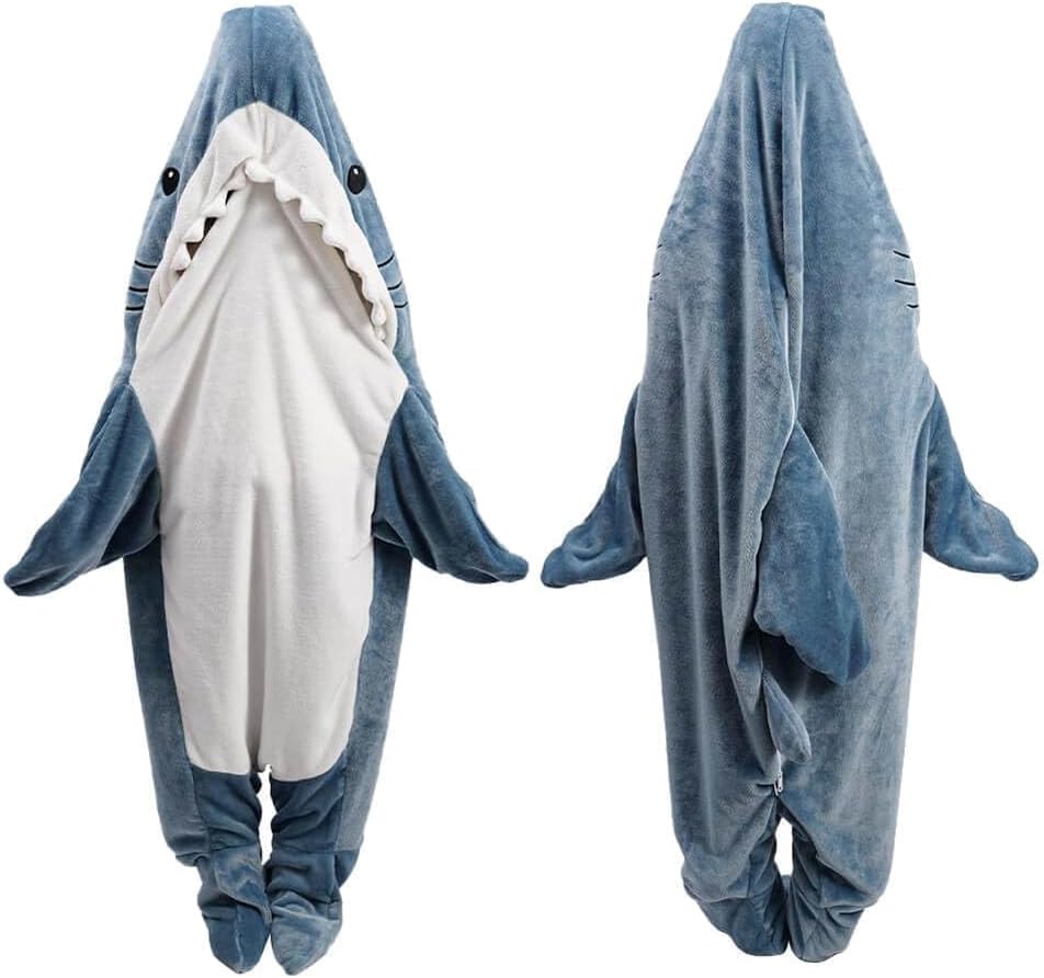 Cappotto di squalo Onesie, Shark Onesie Adult, Shark Sleeping Bag per Adulto (XXL)