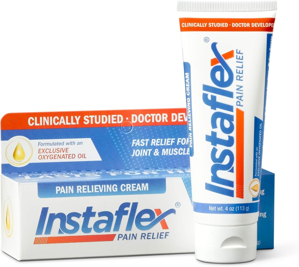 Instaflex Pain Relief Cream fornisce Rilievo di dolore clinicamente studiato da artrite, mal di schiena, strane e dolori articolari e muscolari (4 oz)
