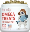 Olio di salmone per cani - Wild Alaskan Fish Oil per cani - Omega 3 per cani - Itch Relief per cani - Dog Joint Health - Dog Allergy Relief- Dog Itch Relief - 120 Dog Fish Oil Soft Chews