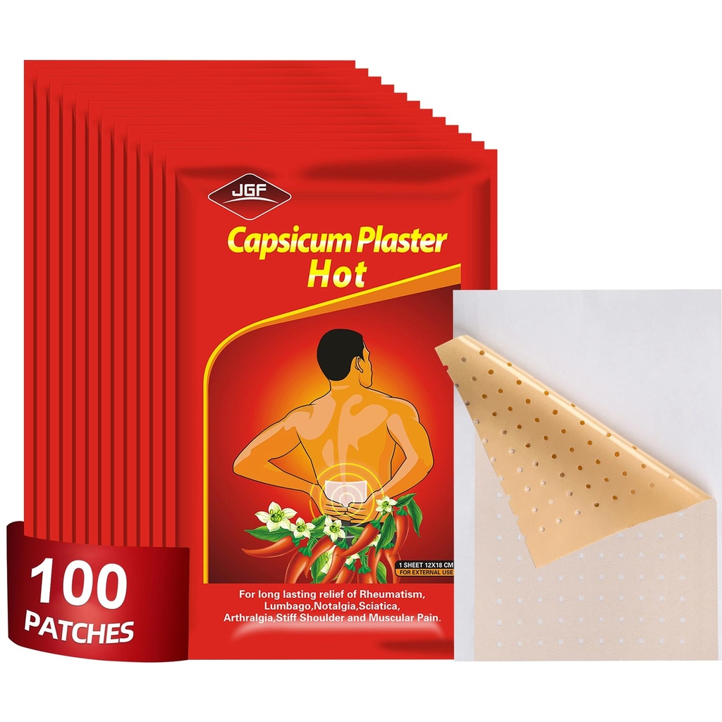 KONGDY Capsaicina Patch,4.72"x7.08" Hot Capsicum Patch (100)