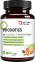 Probiotici per donne, uomini e bambini, 60 miliardi di Probiotici per la salute digestiva -14 Strains, Prebiotici e Probiotici per la salute e il supporto immunitario, senza glutine, non OGM, 90 compresse