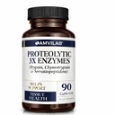 Proteolytic Enzymes 3X - Trypsin, Chymotrypsin & Serrapeptidase - Riduce Edema & Irritazione da lesioni del tessuto - Supporta il benessere del corpo & Recupero - Integratore alimentare - 90 capsule
