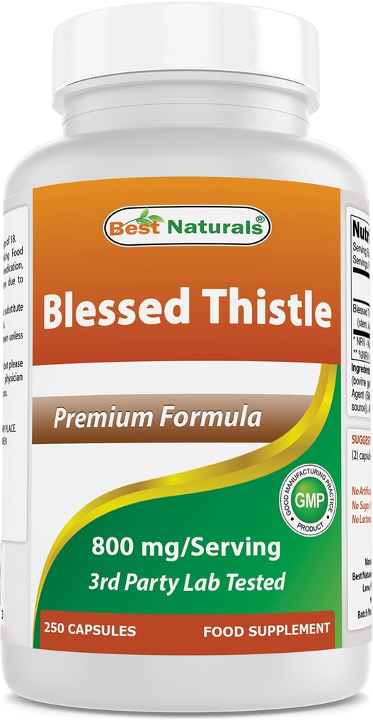 Best Naturals Beat Thistle Breastfeeding Lactation Capsule - 800mg/Serving - 250 Count