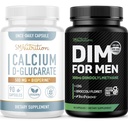 SMNutrition Integratore DIM maschile con Calcium D-Glucarate | Bundle di bilanciamento dell'ormone maschile con Complesso DIM per gli uomini (60 Serve) e Vegan Gluten Free Non-GMO CDG Supplement (90 Serve)
