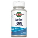 KAL Methyl Folate 400 mcg DFE, 5-MTHF Active Form Vitamina B9, Folic Acid Supplement, Heart Health, Prenatal, Mood and Brain Support, Fast Dissolving ActivTab, 60-Day Guarantee, 90 Servings, 90 compresse