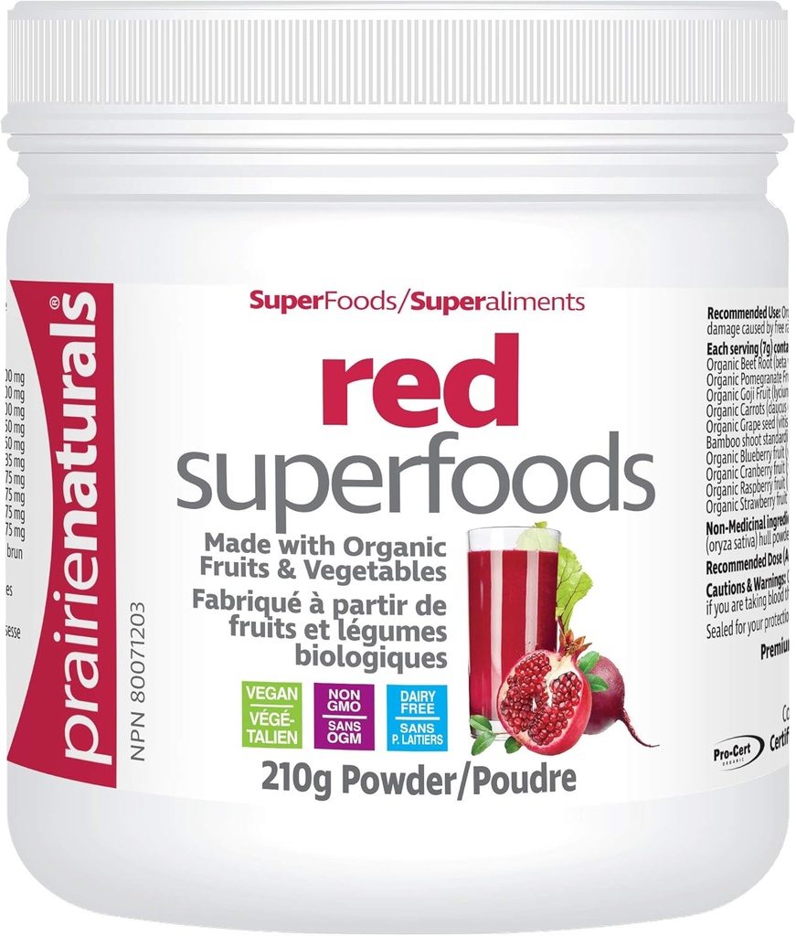 Prairie Naturals Organic Red Superfood, 7,4 Oncia