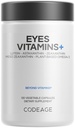 Codeage Eyes Vitamins - AREDS 2 Based Formula Supplement - 2-Month Supply - Vitamine A, C, E, Zinco, Lutein, Astaxantina, Zeaxantina, Eyebright, Marigold, Bilberry, Zafferano, Omega-3-120 Capsule