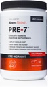 Polvere pre-allenamento Novex Biotech PRE-7 per gli uomini - Boost Energy, Focus e VO2 max, Idratazione di supporto durante l'esercizio prolungato*, Punch di frutta