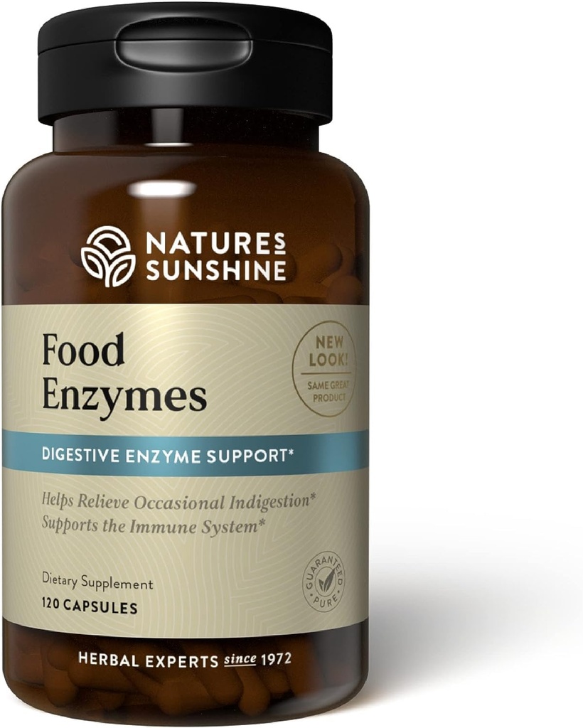 Enzimi alimentari del sole della natura - Supporto digestivo con prebiotici e probiotici per la salute del fegato - Supplemento di enzima digestivo per la salute e il sollievo digestivo dall'indigestione occasionale