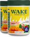 Sveglia Antiossidante Super Verdi,Greens Polvere per ridurre Bloat, Spirulina & Chlorella, Vitamina B12, Non OGM, Digestione sana per le donne, Enzimi, Probiotici, Acai Berry & Camu, 2 pz per 1 costo