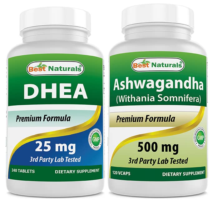 I migliori naturali Dhea 25mg & Ashwagandha estratto 500 Mg