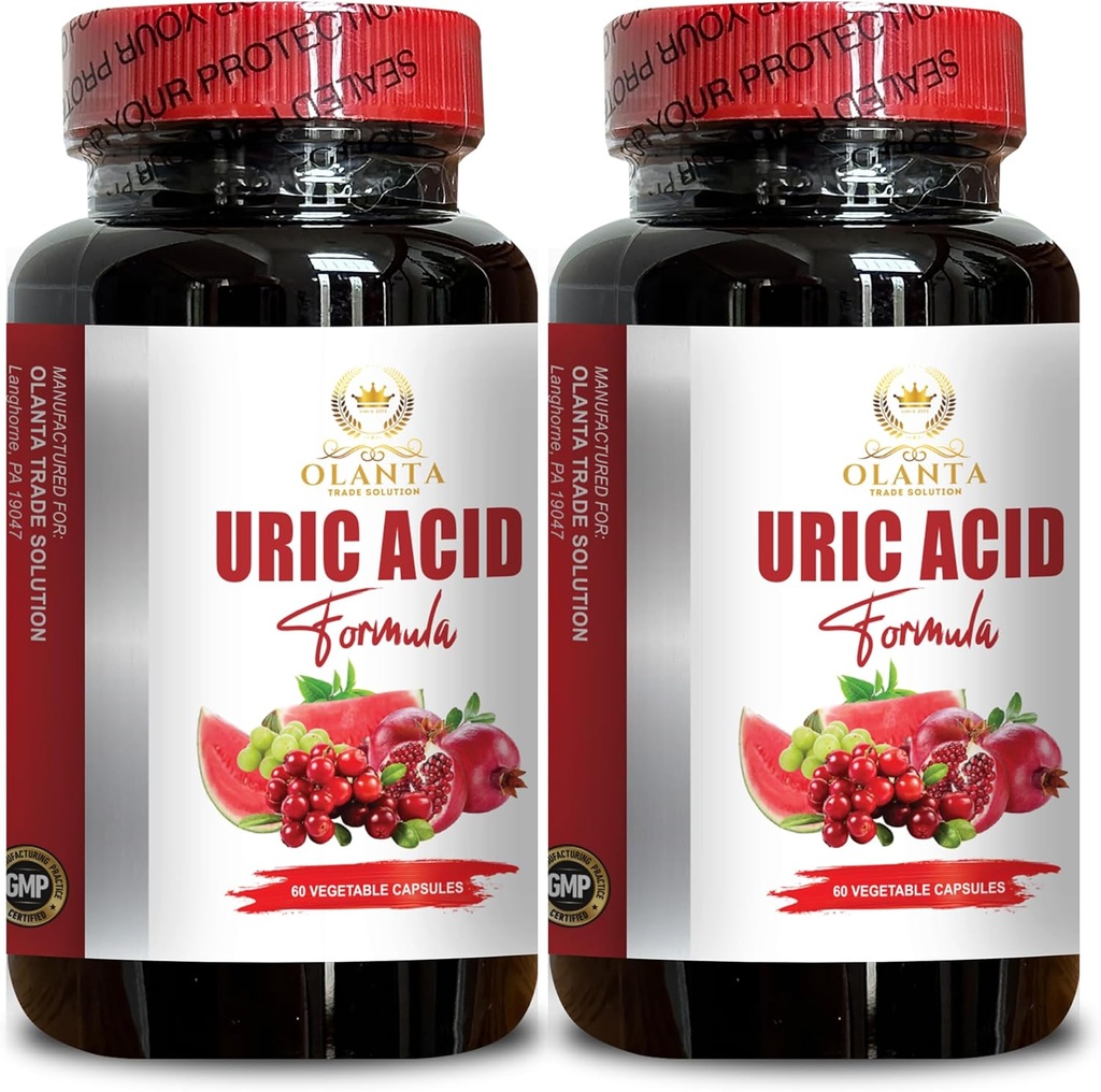 Come Tart Cherry e Green Coffee Beans in URIC Acid Formula Support Uric Acid Balance, Uric Acid Vitamin, Basso Supplemento acido urico - 2 bottiglie