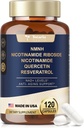 NMNH (Dihydronicotinamide Mononucleotide), supplemento alternativo Premium NMN con Niacinamide senza Flash (Vitamina B3), Quercetina e Trans-Resveratrolo, 120 capsule