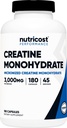 Nutricost Creatina Monoidrato 3.000mg, 180 Capsule (750mg Per Capsule) - Senza glutine, Non OGM