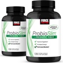 Fattore di Forza ProbioSlim + fibra prebiotica, Metabolismo Booster per le donne e gli uomini, Supporto per la salute digestivo, Estratto di tè verde e Fibra di Husk di Psyllium, 120 conte (Pack of 2)