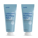 Curist 5% lidocaina crema massima OTC resistenza Topical Pain Relief OTC - 12 oz (pacchetto di 2) XL tubo 5 per cento lidocaina Numbing Crema a Numb Effettivamente (2 Pack - 6 oz Tube)