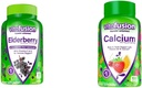 Vitafusion Elderberry Gummy Vitamine 90ct e Calcium Gummy Vitamine 100ct per Bone Teeth Supporto immunitario