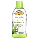 Lily Of The Desert Aloe Vera Herbal Detox Formula - Aloe Vera Juice con Latte Thistle, Slippery Elm, Burdock Root, Dandelion Root, Echinacea for Gut Health, Liver Support, and Wellness, 32 Oz