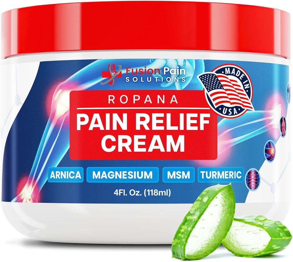 Crema Rilievo Dolore con Arnica, Magnesio, MSM & Turmeric (4 FL Oz) - Crema Rilievo Naturale per Giunti & Muscoli Di Sorriso - Rilievo Di Dolore Non Greasy