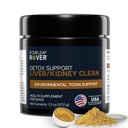Quattro Leaf Rover Dog Liver Support - con Organic Milk Thistle & Mushrooms - con il supporto renale - Detox & Cleanse - Formulato veterinario