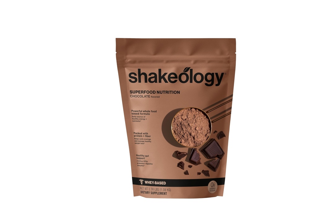 Shakeology 0g Aggiunto Zucchero Whey Protein Powder Blend, Gluten-Free Shake with Vitamins and Minerals – Aiuta a sostenere la perdita di peso sana, muscolare magra, Gut Health – Cioccolato, 30 Serve