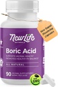 NewLife Naturals - Medical Grade Boric Acid Vaginal Suppositories - 600mg - 100% Pure Womens pH Balance Pills - lievito infezione, BV - 90 capsule: Made in USA