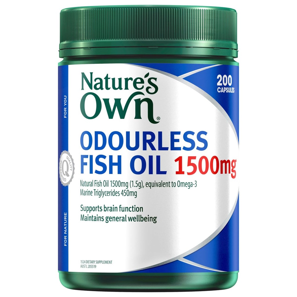 Own Omega 3 ad alta resistenza Odourless Fish Oil 1500 MG X 200 Caps