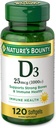 Vitamina di Bounty della natura D3 1000 100 mg Gel Morbidi, 120 Conte