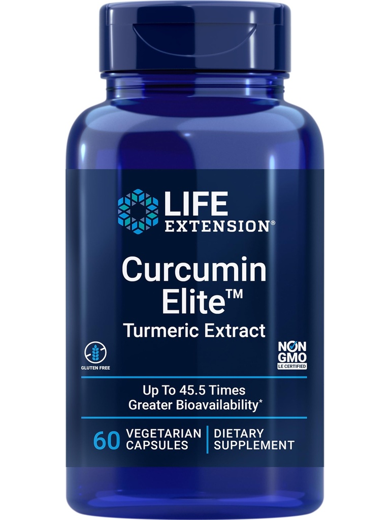 Estensione di vita Curcumin Elite Estratto di curcuma, 60 Conte