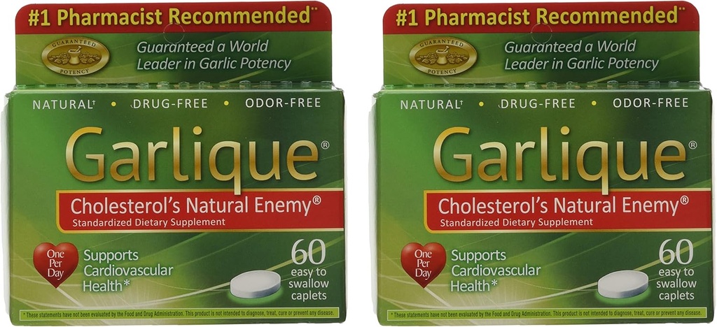 Garlique Caplets 60 Tavole (60 Conte (Pacchetto di 2))