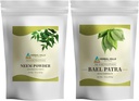 HERBAL HILLS Neem Polvere di foglia e Bilva Bael Leaf Powder Pack di 2 Combo
