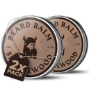 Balm Cuscinetto Vichingo Striking per gli uomini - Lasciare in Condizionatore di Cuscinetto - Balm di stiratura Realizzato con burro di barbabietola naturalmente derived, olio di Argan & Jojoba (4 oncia (pacchetto di 2), Sandalo)