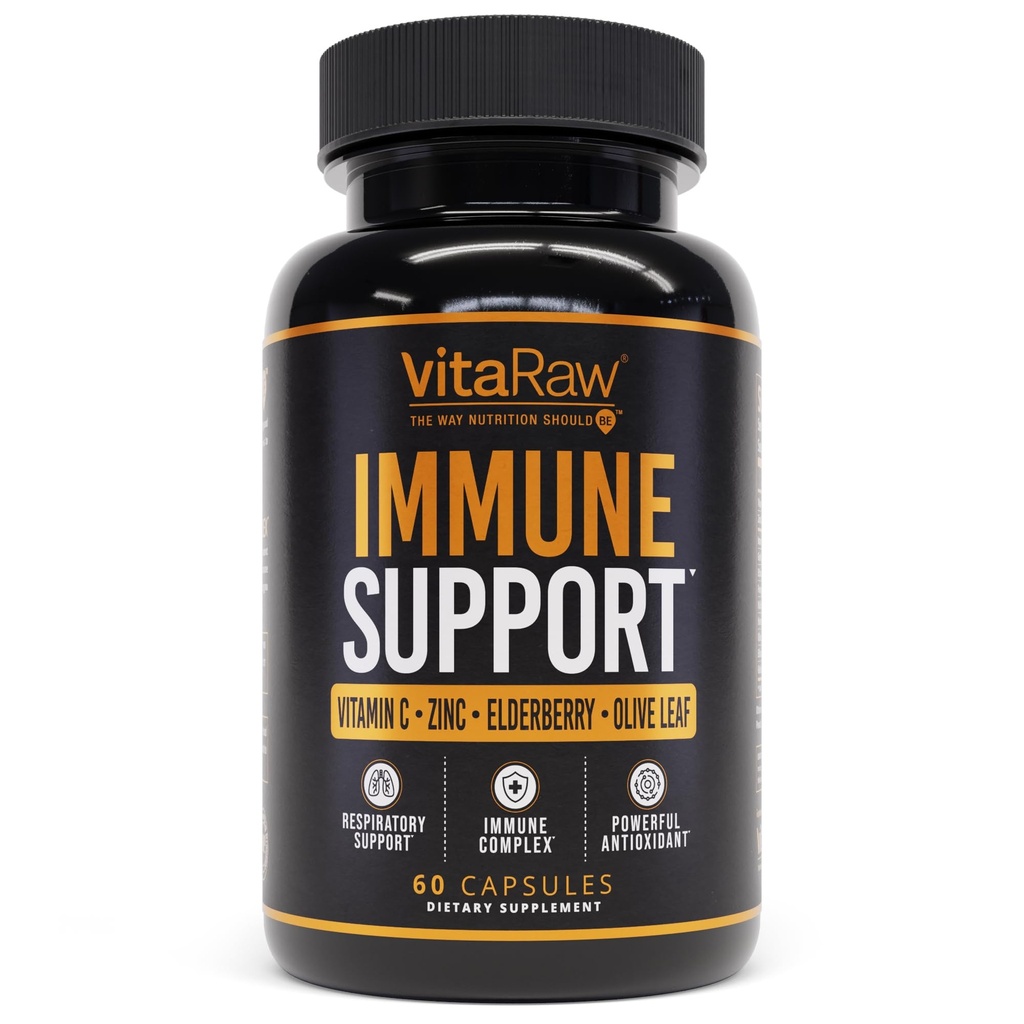 Vitamine di supporto immunitario - Elderberry con zinco, vitamina C e aglio per adulti - Sambucus Black Elderberry Capsules & Echinacea Immunity Renewal Complex