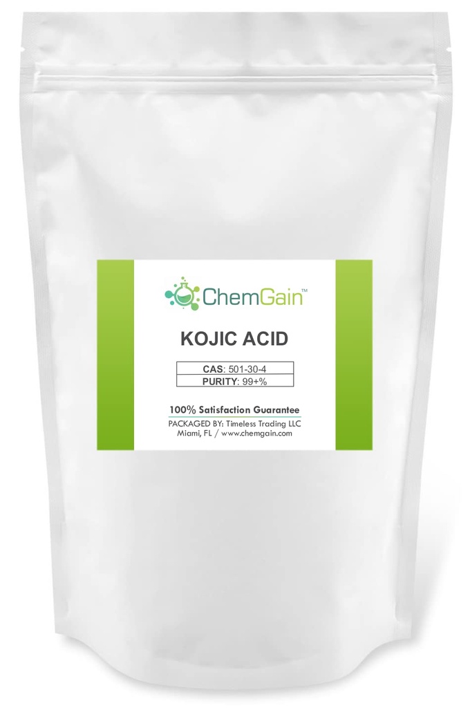 Polvere di acido Kojic - 250 g (8.8 oz) Bulk Pack - Ultra Pure - CAS 501-30-4