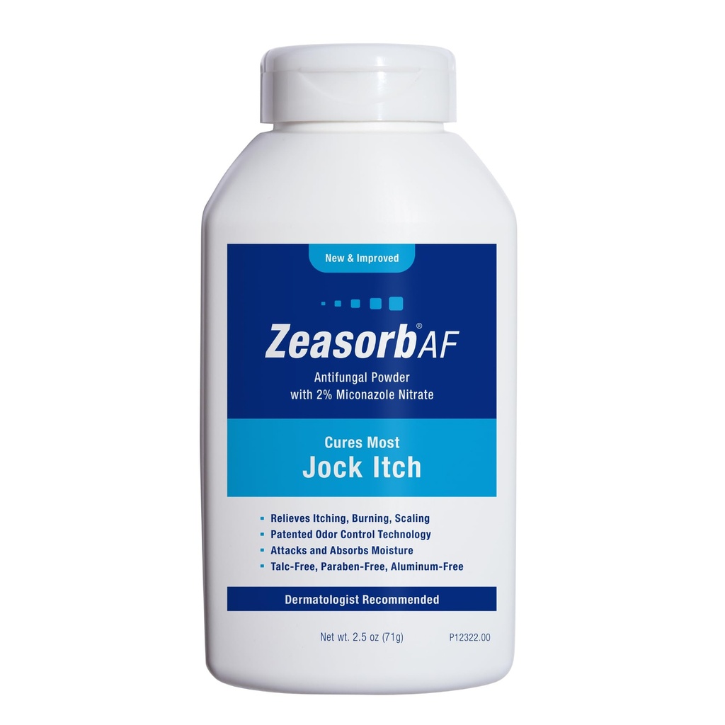 Zeasorb AF Jock Itch Polvere, Super assorbente, Scala e Rilievo bruciante, 2.5 Oz