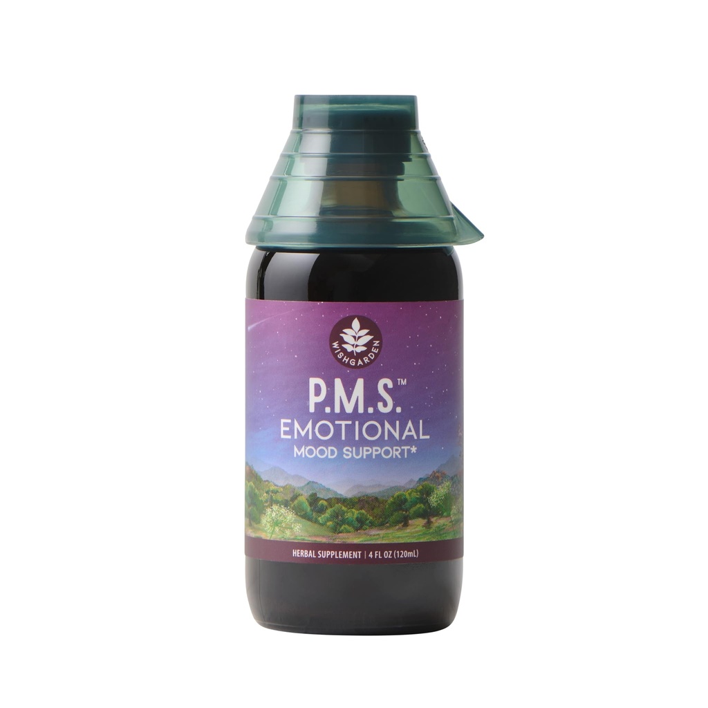 WishGarden Herbs PMS Emozionale per le donne - Herbal PMS Support Supplemento per le donne con Vitex Berry & Blue Vervain, PMS Mood Swing Relief & PMDD Relief Supplement, Supporto emotivo durante le PMS, 4oz