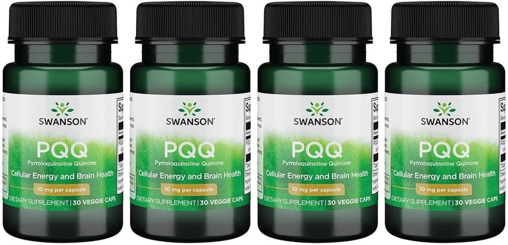Swanson Pqq Pyrroloquinoline Quinone 10 mg 30 Vegan Caps (4 Confezione)
