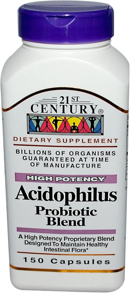 21 ° secolo, Acidophilus, Miscela Probiotica, 150 capsule