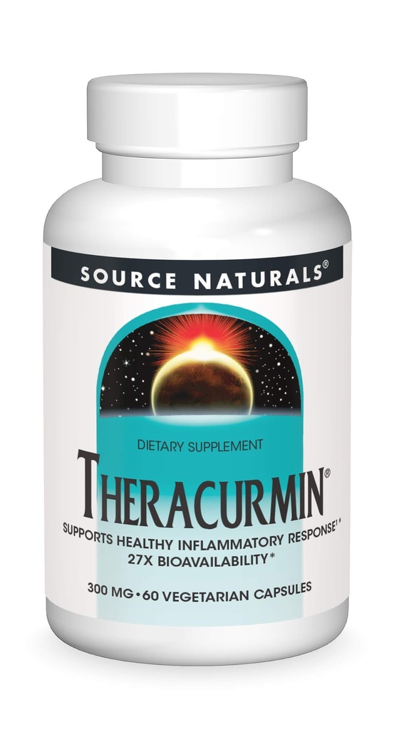Fonte Naturals Theracurmin, Supporta la risposta infiammabile sana*, 300 mg - 60 capsule vegetariane