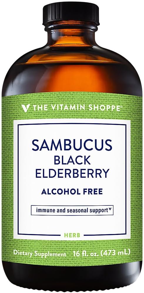 La vitamina Shoppe Sambucus estratto di sambuco nero di sambuco (16 Liquido di once di liquido)