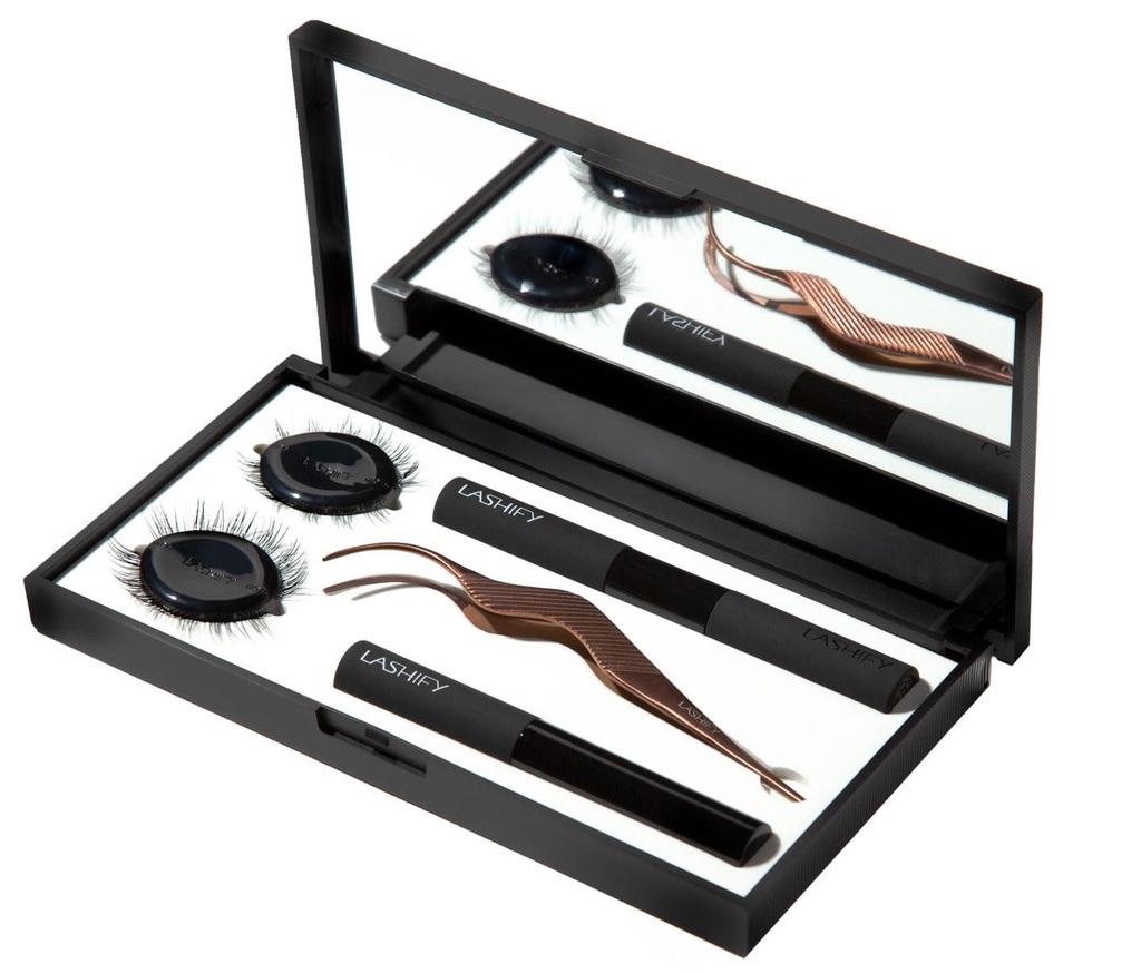 Kit di controllo Lashify - Set di avvitatori completo per ciglia fai da te - Curl Gossamer Black 10mm, 12mm, Black Travel Case, Control Wand