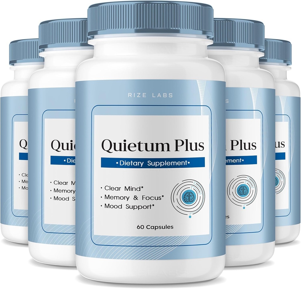 rize labs - Quietum Plus Tinnitus Relief Capsules Supplemento, Advanced Formula Ridurre Anello orecchio, Pillole per supportare la funzione uditiva (300 capsule)