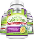 FRESH HEALTHCARE 100% puro Garcinia Cambogia Extract - Tutto naturale Appetite Suppressant & Weight Management Support - 180 capsule