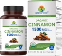 Brieofood Organic Cinnamon 1500mg, 45 Serve, Vegetariano, Senza Glutine, 90 compresse vegetariane
