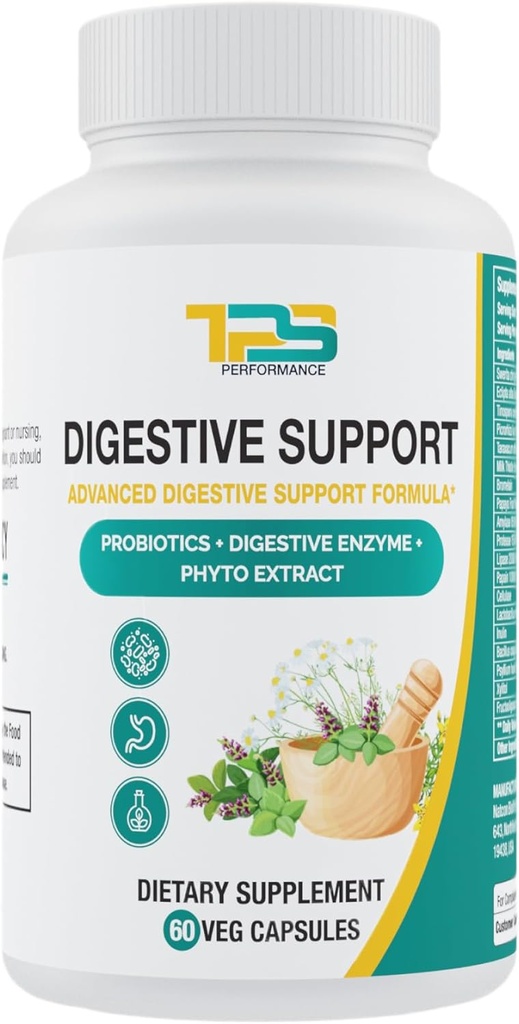 Capsule di supporto digestivo | Advance Digestive Supports Formula con Probiotici, Enzima Digestivo e Estratto di Phyto | Gut Health | 60 capsule di Veg
