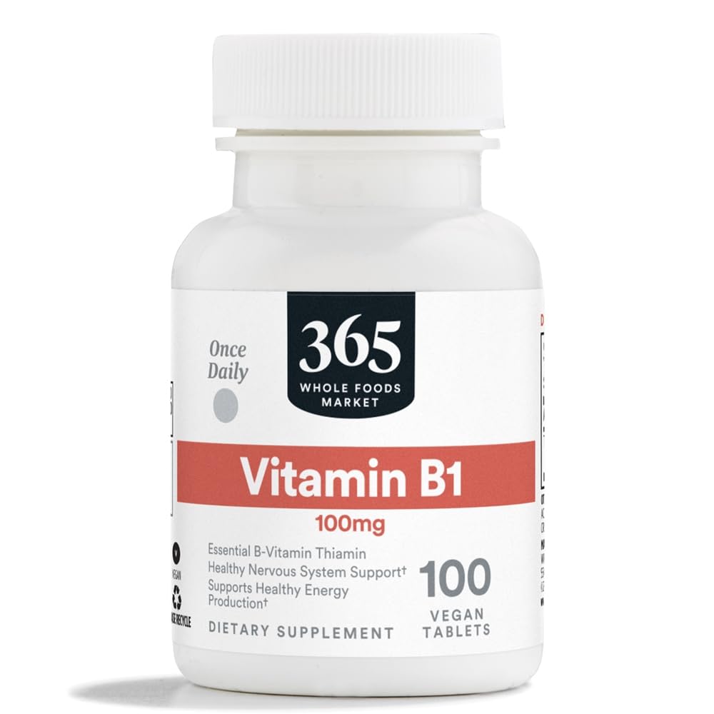 365 da Whole Foods Market, Vitamina B1 100mg, Vegan, 100 compresse