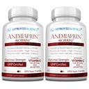Approvato Anemiaprin Scienza - Ferro assorbente, Vitamina C - Gentle Su Stomach - 120 Capsule - 2 Mesi di Alimentazione - Non OGM, Vegan