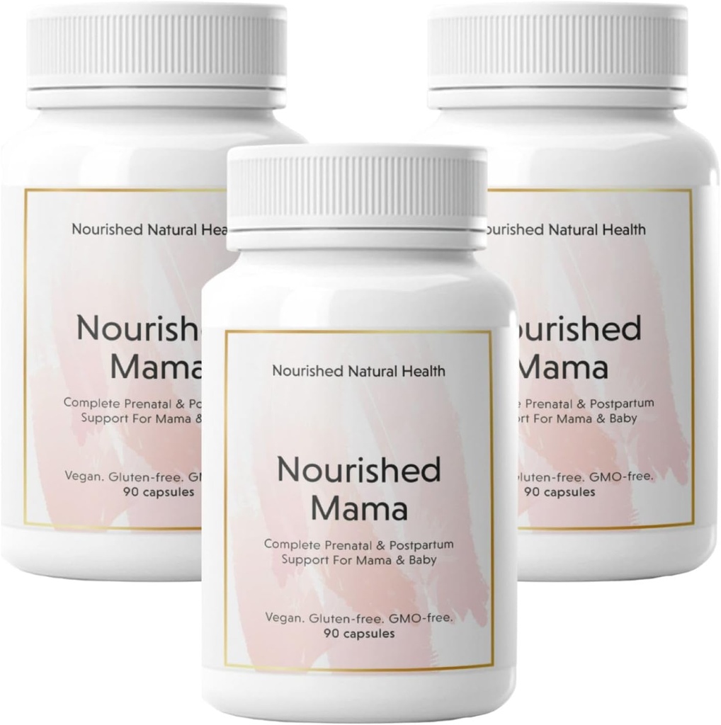 Nutrito Mama Prenatal Multi Vitamin - Vegan Multivitaminico per Preconcezione, Gravidanza, Postpartum e Breastfeeding Support - Iron-Free with Methylated Folate & High Dose Choline - 270 capsule